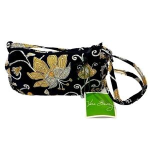 Vera Bradley Shoulder Handbag Adjustable Strap Yellow Bird Black/Yellow/Wht. NWT